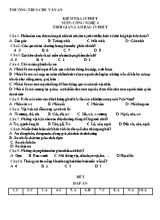 Đề kiểm tra 15 phút môn Công nghệ Lớp 6 (Có đáp án)